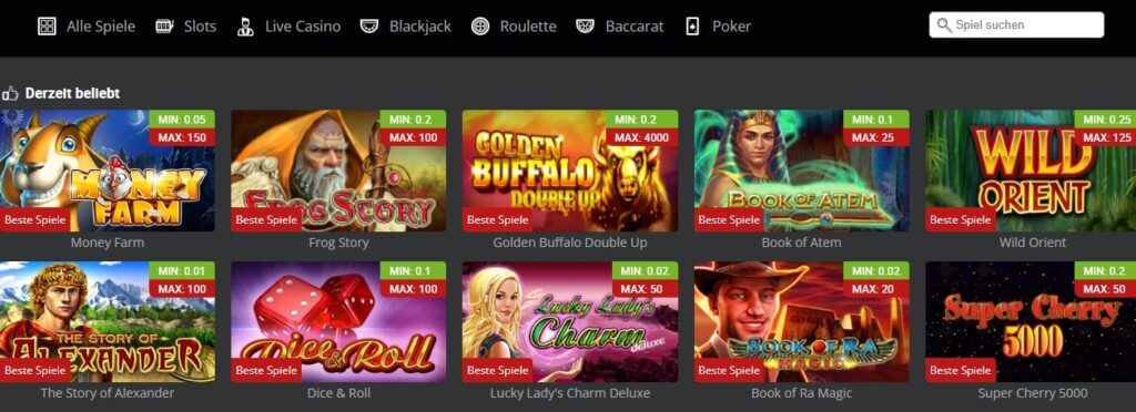 250+ Spiele gibt es derzeit bei 7 Melons