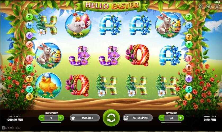 Die süßen Charaktere erwecken beim Hello Easter Slot Frühlingsgefühle