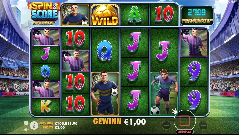 Spin & Score Megaways Gewinn