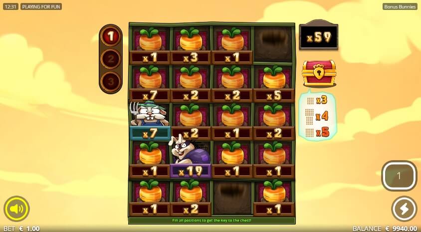 Die Respins-Funktion des Slots Bonus Bunnies sorgt für hohe Gewinne 