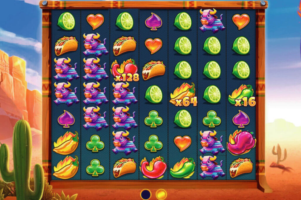 Das Spielfeld beim Hot Pepper Slot von Pragmatic Play