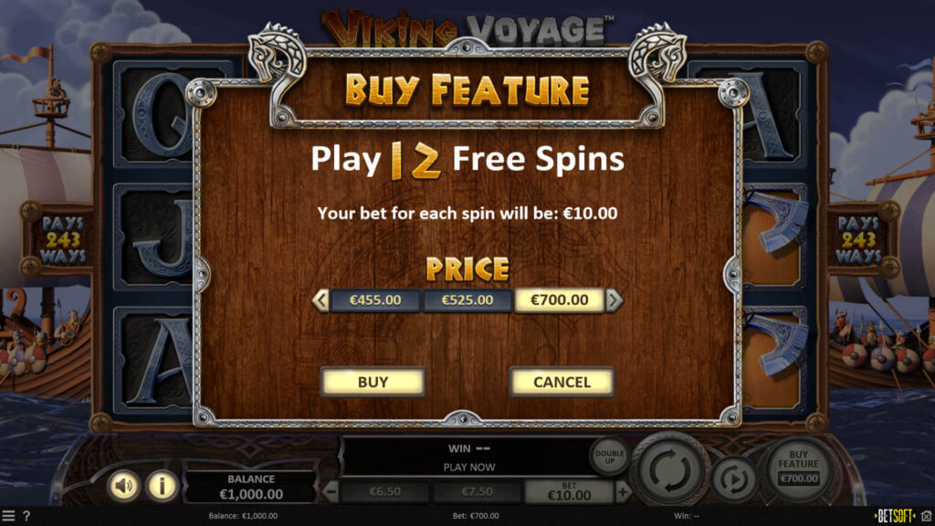 Viking Voyage verfügt auch über ein Bonus-Buy-Feature