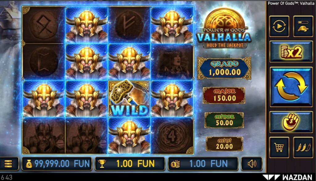 Power of Gods Valhalla Hold the Jackpot Slot Wazdan