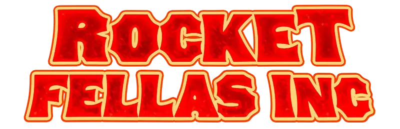 Das Logo des Online-Slots Rocket Fellas