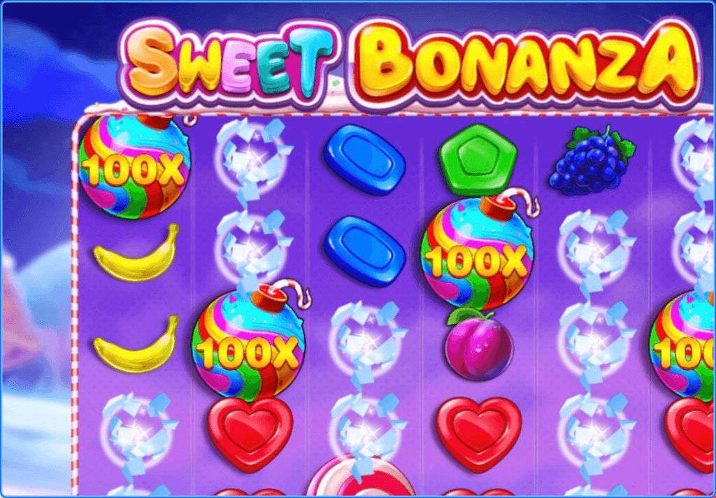 Multiplikatoren-Symbole im Slot Sweet Bonanza