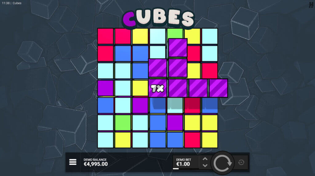 Der Slot Cubes verwendet das Cluster Pays System