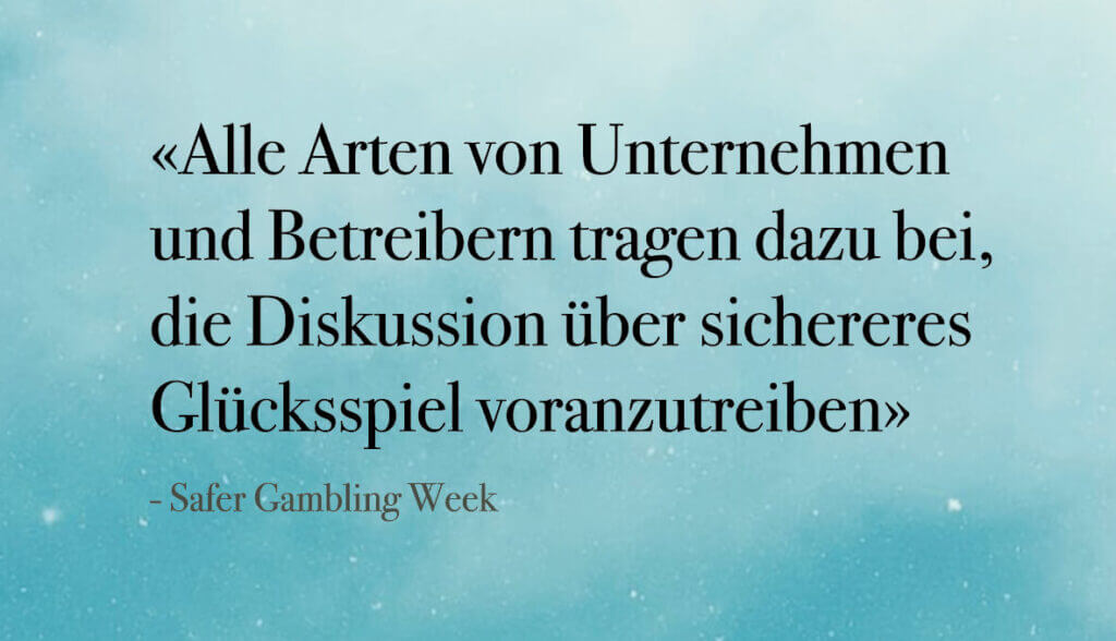 Zitat der Safer Gambling Week 2023