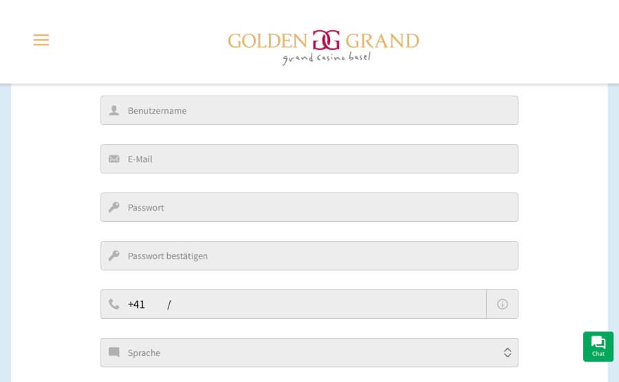 Golden Grand Online Casino Registrierung Anmeldung